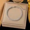 Pulsera de Acero de Titanio Dongguan Transfronteriza, No se Desvanece, Estilo Nuevo, Accesorios Japoneses y Coreanos, Pulsera para Mujer, Oro de 18K, Moderna, Lujo Ligero, Sensación de Alta Gama