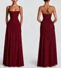 2026 Nuevo Vestido Largo Fruncido con Tirantes Estilo Europeo y Americano, Vestido de Noche Ajustado, Elegante y con Estilo Vestido Transfronterizo para Mujer