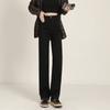 Jeans Rectos Negros Moda Mujer Combinan con Todo Nuevo Cintura Alta Ajustados Adelgazantes Diseño Estrecho Pantalones de Pierna Ancha