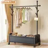 Perchero de pie para comercio exterior, perchero vertical simple para dormitorio del hogar, entrada de puerta, almacenamiento integrado con ruedas, almacenamiento