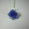 Flor de Rosa Puntiaguda Tejida a Mano de Alta Gama Flor Artificial de Lana Ganchillo Flor de Rosa Puntiaguda Flor de Lana Rosa Puntiaguda