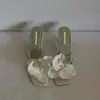 Chanclas de Playa para Viaje Europa y América Verano 2024 Nuevas Sandalias de Tacón con Tira de Flor Decorativa Calzado de Exterior para Mujer
