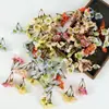 Cabezas de flores simuladas de cinco pétalos para manualidades DIY, decoraciones de flores coloridas, arreglos de pared de flores para bodas, accesorios de flores artificiales al por mayor