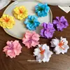 Pendientes de Flor Tridimensionales de Acrílico de Moda para Mujer, Modernos, Frescos, Lindos, Dulces, Pendientes de Botón, Accesorios para Orejas Estilo Vacaciones en la Playa