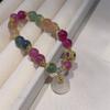Pulsera de Calcedonia Dopamina Pulsera de Anillo con Hebilla Ping An Nuevo Dulce Guofeng Retro Accesorios de Oro Francés Pulsera
