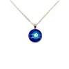 Popular Collar Azul del Ojo Turco de Amazon Aleación Aceite Goteando Incrustado con Diamantes Colgante Personalizado Joyería Venta Directa de Fábrica
