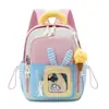 Mochila de Jardim de Infância Estampada Classe Média Classe Grande Bebê Mochila Pequena Patchwork Color Block Unissex Bolsa de Ombro Dupla Proteção da Coluna Redução de Carga