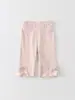 Pantalones Rayados de Verano para Niñas 2026, Leggings Finos Transpirables para Bebés, Pantalones Largos Casuales con Encaje de Pompones para Bebés