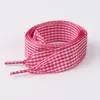 Cordones Planos de Cuadros Coloridos Venta Directa de Fábrica Cordones Creativos de Cuadros de Poliéster Adecuados para Zapatos Blancos Zapatos de Tabla
