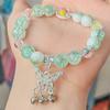 Pulseira de Vidro de Cobertura de Leite Sorvete de Verão Feminino Dupla Cor Burst Estudante Borboleta Infantil Cristal Sino Borboleta Pulseira