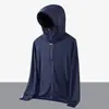 Ropa de Protección Solar Estilo Verano para Pareja, Ropa de Protección Solar Ultra-Delgada Transpirable para Hombre, Anti-UV, Talla Grande con Capucha de Seda de Hielo Ropa de Protección Solar para Hombre