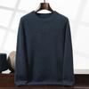 Invierno Nuevo Doble Capa Engrosado Cuello Redondo Suéter de Cachemir para Hombre Color Sólido Suéter Interior Casual Suéter Básico para Hombre