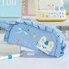 Estuche de encaje con forma de estrella estilo Ins con lindo lazo y conejo, caja de lápices de gran capacidad para almacenamiento de papelería para estudiantes