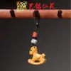 Accesorios de Madera Maciza Tallada de Caballo del Zodiaco Volador Cadena para Teléfono Móvil Colgante Yiming Xianyuan Llavero Creativo de Caballo de Sándalo