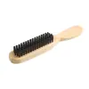 Escova de Limpeza para Cabelo de Barba Masculina Pente para Barba Curta Pente de Cerdas de Javali Escova de Cabelo de Bambu Ferramentas de Cabeleireiro Pente Massageador Cacheado