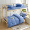 Juego de Ropa de Cama de Tres Piezas de Algodón Puro al por Mayor para Dormitorios Estudiantiles, Juego de Ropa de Cama de Seis Piezas para Empresas e Instituciones, Incluyendo Colcha, Funda de Colcha y Sábana