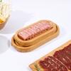 Louça Especial Comercial Prato para Fondue para Servir Pratos, Prato Lateral de Melamina com Padrão de Grão de Madeira, Bandeja para Uso em Restaurante de Fondue