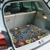 Tapete para Porta-Malas de Carro Estilo Étnico Boêmio Transfronteiriço Cristal Veludo Lama Diatomácea Seda Resistente a Manchas, Antiderrapante e Fácil de Limpar