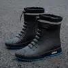 Botas de Lluvia para Hombres y Mujeres, Zapatos Impermeables Casuales Versátiles de Caña Corta, Terciopelo, Cálidos, Antideslizantes, Resistentes al Desgaste, Cómodos, Botas de Lluvia Exteriores, Exportación