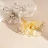 Pulseira Aberta Flor Oca Cravejada com Diamantes Transfronteiriça Europeia e Americana, Pulseira Exagerada Fashion e Personalizada, Conjunto de Pulseiras Exquisito e Versátil