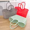 Material Macio Cesta Portátil Cesta Plástica para Compras de Supermercado Cesta de Piquenique Cesta para Compras de Frutas e Verduras Cesta de Lavanderia Doméstica Cesta de Banho Tamanho Grande