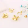Cobre Chapado en Oro de 18 Quilates Cuentas Sueltas Cuentas Redondas Método Antiguo Oro Arena de 14 Quilates Cuentas de Oro Pequeñas Accesorios para Manualidades con Cuentas Cuentas Espaciadoras para Pulseras Collares