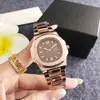 Elegante Reloj de Cuarzo para Mujer con Esfera Rosa Dorada y Correa de Acero, Reloj para Pareja con Calendario, Adecuado para el Uso Diario, Deportes y Reloj de Pulsera de Moda