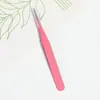 Pinça para Caderno Colorida Macaron com Pontas Afiada e Curva, Pinça de Aço Inoxidável para Artesanato DIY, Nail Art e Pinça para Cílios