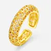 Anillo Vintage con Diseño de Moneda Chapado en Oro Estilo Xiaohongshu para Mujer, Nueva Joyería de Anillo Ajustable con Diseño de Moneda Retro