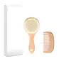 Set de Cepillo para Cabello de Bebé de Madera Super Suave Pelo de Cabra Natural y Cepillo de Madera Cepillo de Madera Natural, Cepillo de Lana Premium