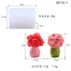 Ramo de Mini Rosas Simuladas Resina Accesorios Pequeños DIY Hecho a Mano Pegamento de Crema Pasador Materiales para Joyería Venta al por Mayor