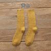 Calcetines Gruesos de Lana Cálida para Mujer para Otoño e Invierno, Calcetines Holgados de Color Sólido Estilo Japonés, Calcetines para Mujer de Doble Aguja, Calcetines de Algodón de Tubo Alto al por Mayor