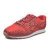 2021 Verano Nuevo Lentejuelas Comercio Exterior Talla Grande Casual Transpirable Malla Cordones Malla Profunda Tacón Bajo Tenis