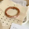 Pulsera Acrílica Exagerada de Resina con Patrón Riche Grande Forma de Pulsera Francesa Ancha Cuadrada Distintiva Transfronteriza
