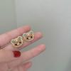 Pendientes Nuevos Compactos de Estilo Fresco con Diseño de Nicho de Tigre Lindo Coreano de Lujo Ligero