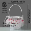 Encaje de Boda Florista Dama de Honor Romántico Cesta de Mano Cesta de Flores Estilo Occidental Suministros de Boda Venta al por Mayor