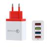 Cargador de teléfono móvil multicolor de 5V2A, lateral, 4USB, regulaciones de EE. UU. y Europa, cabezal de carga de viaje multi-puerto para teléfono móvil