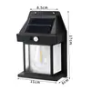 Luminária de parede solar, luminária de pátio externa, iluminação externa à prova d'água, poste de luz, luminária de varanda, decoração de parede de jardim, luminária de ambiente