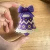Decoração de Sino de Crochê para Árvore de Natal Pendant de Árvore de Natal Pingente Acrílico Plano 2D Presente de Natal