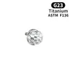 Piercing para la lengua de titanio F136 Bola de discoteca súper brillante Bombilla pequeña Joyería para piercing de labio Piercing de aleación de titanio G23 Pendiente