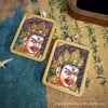 Thangka Mahakala Puro Pintado à Mão de Hotong Xizang Nepal Núcleo de Cartão 4*5