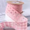 Cinta de Chifón Cuadros Pequeños DIY Ropa Sombrero de Copa Zapatos Flor Decoración Lazo Accesorios para el Cabello Flores Correa de Regalo