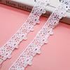 Accesorios de encaje bordado de algodón blanco con pequeñas flores, falda lolita, costura, bordado, encaje