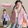 Chaqueta Polar de Felpa para Niños 2025 Nuevo Estilo Chaqueta Reversible para Niñas Otoño e Invierno Top Cálido Ropa de Invierno para Bebé