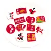 Broche Estilo Chinês Insígnia de Performance Infantil Insígnia de Evento Bandeira Vermelha Patriótica Alfinete de Pequeno Presente Estilo Dia Nacional Um