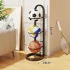 Rack de Armazenamento de Equipamentos Esportivos e de Fitness Rack de Armazenamento de Basquete Arte de Ferro para Casa Dobrável Artigo Esportivo Artefato de Armazenamento de Bolas