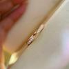 Anillo de Doble Punta Shangjia Aleación de Cobre Plata Seiko Chapado Grueso Oro de 24 Quilates Anillo Completo de Diamantes Anillo Índice para Mujer
