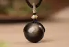 Colgante de Piedra Obsidiana Ojo de Arcoíris Redondo Moda Colgante Personalizado Collar Joyería para Mujeres