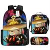 Mini Mundo Mochila Escolar de Moda Mochila de Estudante Aluno do Ensino Fundamental Poliéster Grande Capacidade Bolsa de Ombro Bolsa de Ombro Estojo