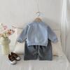 Dianxi 2026 Otoño Nuevo Conjunto de Dos Piezas Tejido para Bebé Estilo Coreano Sudadera Pantalones Casuales Conjunto de Dos Piezas Moderno